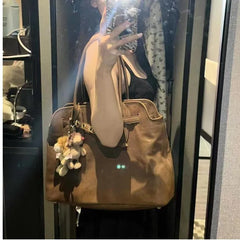 Lunivop Large Capacity Brown Tote Bag Women Autumn Winter Vintage Leather Shoulder Bags Female Vintage Casual Handbag Aesthetic