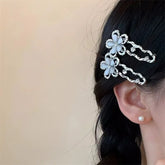 Lunivop New Trendy Aesthetic Irregular Liquid Metal Butterfly Flower Zircon Hair Clips Hairpin For Women Girls Y2K Jewelry Accessories