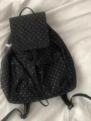 Lunivop New Polka Dot Large Capaci Commuter Bapa Dstring Trend Korean Sle Nylon Material round Box ape Casual Scene