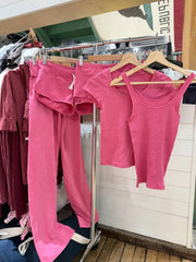 Lunivop New Rose Pink Cotton Short Pant Women Casual Elastic High Waist Casual SweatShorts Sweet Vintage Cute Y2K Drawstring Bottoms