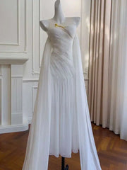 Lunivop Not Return And Refund Spring New Metal Flower Women's Gown Dress Solid Pleated Elegant Party Dresses Female