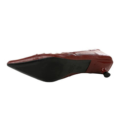 Lunivop Women New Comfortable 3cm Low Heels Leather Pumps Lady Elegant Concise Burgundy Shoes Female Fashion Daily Casual Slip On Shoes