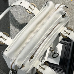 Lunivop Hot Girl White Leather Shoulder Bag Large Capacity Tote Bag Women Designer Luxury Bag Ladies Versatile Commuter Handbag Y2k
