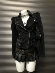 Lunivop Punk Motorcycle Coat Vintage Y2k Clothes Goth Jackets American Harajuku Winter Hoodied Woman Sweatshirts Fashion Emo Chic