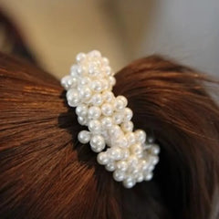 Lunivop Elegant Lady Rubber Band Rope Pearl Hair Ring Girls Beaded Scrunchies Rubber Bands Ponytail Hair Accessories Elastic Headband