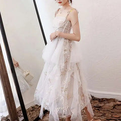 Lunivop Banquet Dress Women Elegant Spring Autumn New 2025 Slimming Spliced Mesh Party Cake Long Dresses Female