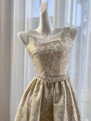 Lunivop Jacquard Design Long Dresses For Women Slash Collar High Waist Sleeveless Elegant Dress Female Summer 2025 New