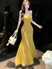 Lunivop Summer Solid Elegant Sling Maxi Dress Women Fashion Chic Ruffled Mermaid Dress 2025 Korean Elegant Bodycon Luxury Evening Dress