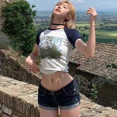 Lunivop Summer Korean Sexy Low Waist Women Denim Shorts American Lady Y2K Elastic Slim Fit Hot Pants Female Embroidery Wrapping Jeans