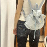 Lunivop Harajuku Blue Backpack Women Vintage Versatile Casual Y2k Backpacks Student Lightweight Canvas Mini Schoolbag Aesthetic