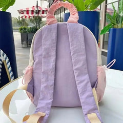 Lunivop Sweet Cute Y2k Backpacks Women Harajuku Nylon Patchwork Chic Casual Mini Backpack Female Preppy Style Mochila Aesthetic