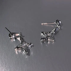 Lunivop Fashion Jewelry Sweet Korean Temperament Metal Star Earrings