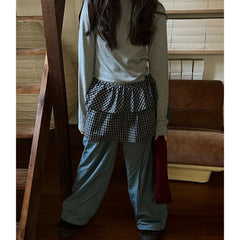 Lunivop Vintage Plaid Skirt Korean Style Lace Up Pleated Short Skirts Kawaii Casual Fashion Retro Ruffle Mini Skirts Streetwear