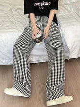 Lunivop Vintage Y2k Plaid Women's Casual Pants Harajuku Oversized Korean Fashion Trousers Baggy Summer Wide Leg Slacks Thin