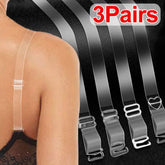 Lunivop 1/3Pairs Invisible Bra Straps Metal Buckle Invisible Detachable Adjustable Shoulder Straps Elastic Silicone Bra Belt Accessories
