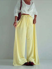 Lunivop Casual Stripe Loose Long Pants for Women Fashion High Waist Female Wide Leg Trousers Spring Autumn Lady Pants High Street
