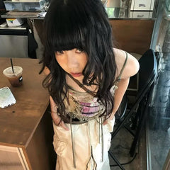 Lunivop Gothic Tank Tops Women Sleeveless Tie Dye Y2k Vintage Crop Tops Streetwear 2000s Japanese Lace Up Camis E-girls Summer