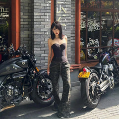 Lunivop Autumn Camouflage Workwear Fashion Hottie High Street New Pants Y2K High Waist Slim Mopping Ins Style Pants Streetwear Wome