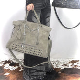 Lunivop Punk Rivet Grey Crossbody Bag Women Subculture Chain Large Capacity Tote Bag Handbag Ladies Retro Y2k Bags Сумка Женская
