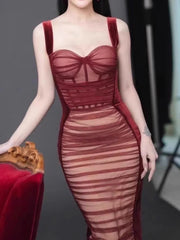 Lunivop Fashion Women Dress Sleeveless Strapless Solid Color Lace Patchwork Female Summer Party Dresses New Tide