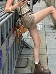 Lunivop American Vintage High Waist Denim Shorts Women Trendy Sexy Slim Spice Girls Shorts Personalized Streetwear Hop Pants
