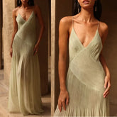 Lunivop New Fashion Hot Selling Spring and Summer New Pleated Suspender Comfortable Dress INS Casual Vacation Loose Dress