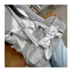 Lunivop Retro Grey Shoulder Bags Purse Women New Hot Girls Pocket Chic Casual Y2k Handbag Female Harajuku Underarm Bag Aesthetic