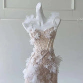 Lunivop 2025 New 3D Flower Applique Glamorous Mermaid Style Women Dress Beaded Details Sleeveless Long Dresses Female