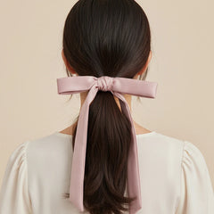 Lunivop Elegant Cute Ribbon Bow Scrunchies Women Girl Sweet Elastic Hair Band Accessories Tie Hair Rope Headdress Headwear Ornament