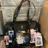 Lunivop Harajuku Black Ita Bags Backpack Women Sweet Cool Transparent Large Capacity Handbag Ladies Japanese Y2k Backpacks Chic