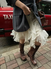 Lunivop Fairycore Lace Tulle Skirt Women Sweet Elegant Korean Style Ruffle Skirts Vintage Streetwear Irregular Layered Skirts