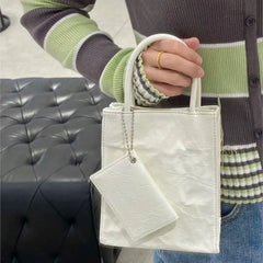 Lunivop Handle Silver Y2k Messenger Bag Women Harajuku Pu Leather Square Mini Tote Bag Purse Female Vintage Crossbody Bags Chic