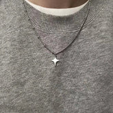 Lunivop Simple Trendy Star Hollow Choker Necklace Pendant Neck Jewelry Accessories Women Men's Fashion Party Chain Necklace