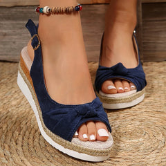 Lunivop Women's Peep Toe Wedge Sandals Summer Lightweight Casual Platform Sandals Woman Non Slip Espadrilles Gladiator Shoes Plus Size