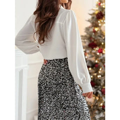 Lunivop New Women's S-XXL Fashionable Solid Color Long Sleeved Blouse Shirt Ladies Casual Collar Bow Tie Shirt