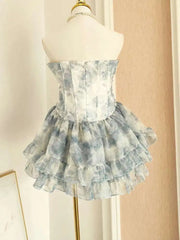 Lunivop French Style Mesh Splicing Women Print Dress Bow Slash Neck Sleeveless Dresses Female 2025 Spring Summer New