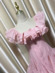 Lunivop Fashion Women Dress Sleeveless Slash Neck Solid Color Lotus Leaf Edge Design Female Party Dresses New Tide