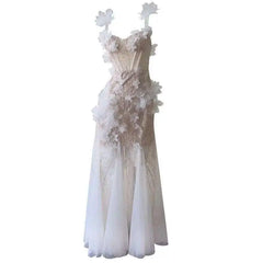 Lunivop 2025 New 3D Flower Applique Glamorous Mermaid Style Women Dress Beaded Details Sleeveless Long Dresses Female