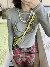 Lunivop Heart Folds Slim Fit O Neck Camisetas Korean Fashion Women Crop Tops Tees Long Sleeve Tshirts Y2k High Waist Hotsweet