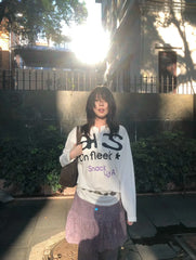 Lunivop Harajuku Print T-shirt Women Long Sleeve Loose Casual Tops Y2k Vintage Grunge Tops Japanese 2000s Streertwear Tshirts