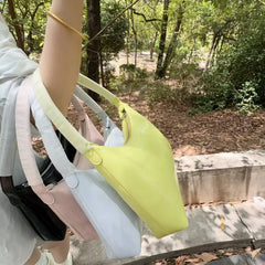 Lunivop Candy Colored Underarm Bag Women's Handbag oulder Bag Korean Sle PU Leather Casual Summer Bag for Daily Use