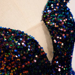 Lunivop Exquisite Luxury Shinny Slash Neck Short Sleeve Evening Dress Long Sequin Fishtail Train Prom Robe Back Strap Design Vestidos