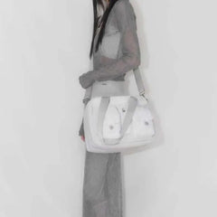 Lunivop Harajuku Grey Casual Handbag Women High Street Pocket Chic Y2k Shoulder Bags Purse Female Retro Crossbody Bags Aesthetic