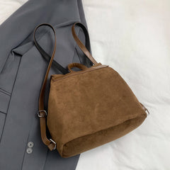 Lunivop Retro College-Style Backpack for Women, New Autumn and Winter Model, Light Luxury Niche High-End Small Backpack for Female Students for Class and Commuting