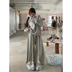 Lunivop Women's Grey Pants Harajuku Streetwear Oversize Sweatpants Y2k Retro 2000s 90s Aesthetic Vintage Trousers Fashion Trashy Clothe