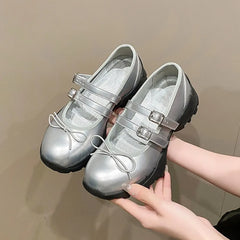 Lunivop Autumn Chunky Women Sports Shoes Fashion Bowknot Platform Mary Jane Sneakers Ladies Fashion Double Strap Casual Shoea