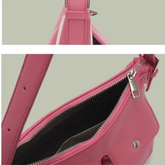 Lunivop Hot Girls Pink Shoulder Bags Purse Women Hot Girls Leather Pockets Y2k Handbag Female Vintage Underarm Bag Aesthetic