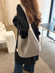 Lunivop New Large Capacity Commuting Shoulder Crossbody Bags for Women Niche Woolen Bag