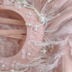 Lunivop Fashion Tassels Pearl Dress Women's Round Neck Sleeveless High Waist Dresses 2025 Summer New Tide