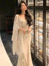 Lunivop Fashion British Style Mermaid Dress 2 Piece Set Korean Luxury Sequin Cloak Pleated Skirt Suit Summer Women Party Clothes Outfits